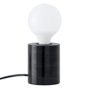Somcasa Čern&aacute; mramorov&aacute; stoln&iacute; lampa Roser 11 cm