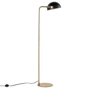 Somcasa Černo-zlat&aacute; kovov&aacute; stojac&iacute; lampa Godall 150 cm