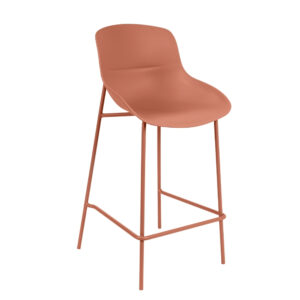 Somcasa Červen&aacute; plastov&aacute; barov&aacute; židle Fabian 66 cm