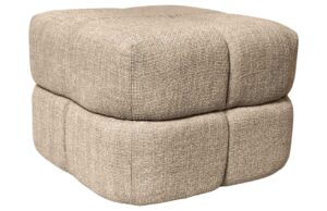 Somcasa Hnědo&scaron;ed&yacute; čalouněn&yacute; taburet  Troy 50 x 50 cm