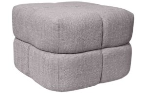 Somcasa &Scaron;ed&yacute; čalouněn&yacute; taburet Troy 50 x 50 cm