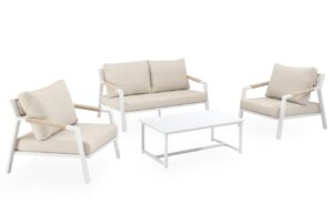 Somcasa Světle &scaron;ed&yacute; zahradn&iacute; set pohovky