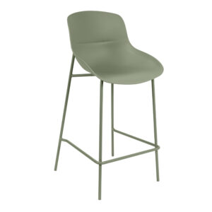 Somcasa Zelen&aacute; plastov&aacute; barov&aacute; židle Fabian 66 cm