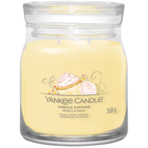 Středn&iacute; vonn&aacute; sv&iacute;čka Yankee Candle Vanilla Cupcake Signature
