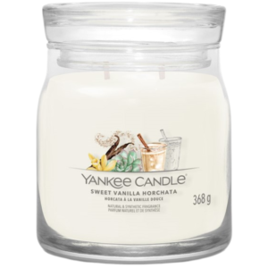 Středn&iacute; vonn&aacute; sv&iacute;čka Yankee Candle Vanilla Horchata Singature