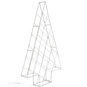 Stř&iacute;brn&aacute; v&aacute;nočn&iacute; LED dekorace ve tvaru v&aacute;nočn&iacute;ho stromku Kave Home Phytia