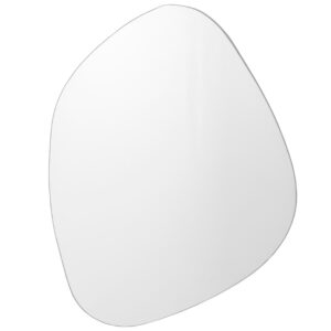 Stř&iacute;brn&eacute; kovov&eacute; z&aacute;věsn&eacute; zrcadlo Bloomingville Aimie 70 x 56 cm