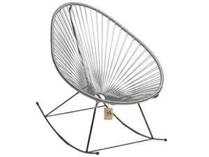 Stř&iacute;brně &scaron;ed&eacute; houpac&iacute; křeslo Acapulco