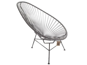 Stř&iacute;brně &scaron;ed&eacute; zahradn&iacute; křeslo Acapulco