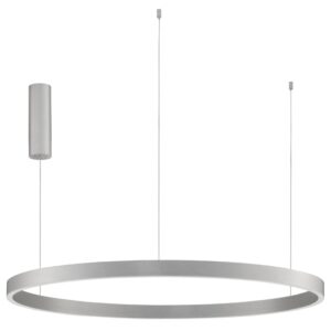 Stř&iacute;brn&eacute; z&aacute;věsn&eacute; LED světlo Nova Luce Elowen 98 cm