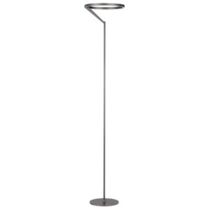 Stř&iacute;brno&scaron;ed&aacute; kovov&aacute; stojac&iacute; LED lampa Nova Luce Tilia 168 cm
