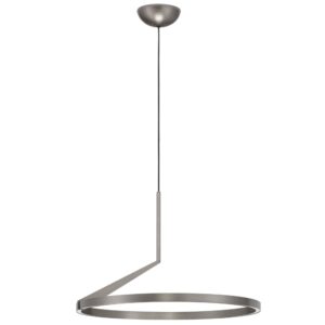 Stř&iacute;brno&scaron;ed&eacute; kovov&eacute; z&aacute;věsn&eacute; LED světlo Nova Luce Tilia 60 cm