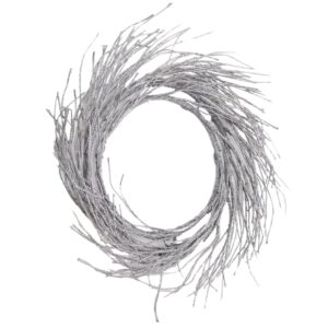 Stř&iacute;brn&yacute; v&aacute;nočn&iacute; LED věnec Kave Home Bria 60 cm