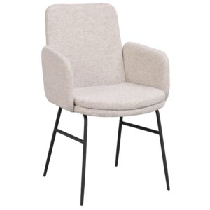 Světle b&eacute;žov&aacute; čalouněn&aacute; j&iacute;deln&iacute; židle ROWICO CONKLIN