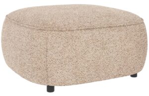 Světle b&eacute;žov&aacute; čalouněn&aacute; podnožka ROWICO NORRIS 89 x 89 cm