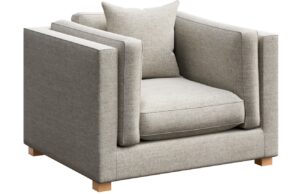 Světle b&eacute;žov&eacute; čalouněn&eacute; křeslo Ame Yens Pomo