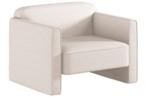 Světle b&eacute;žov&eacute; čalouněn&eacute; křeslo MICADONI Abby