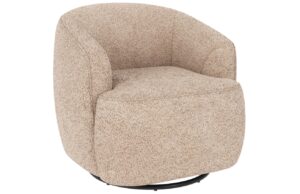 Světle b&eacute;žov&eacute; čalouněn&eacute; otočn&eacute; křeslo ROWICO DERMOT