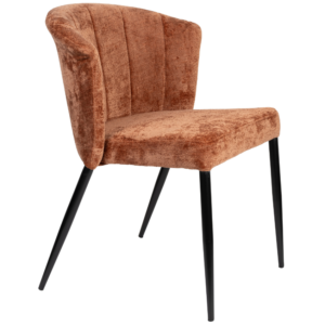 Světle hněd&aacute; čalouněn&aacute; j&iacute;deln&iacute; židle DUTCHBONE GEORGIA