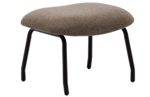 Světle hněd&aacute; čalouněn&aacute; podnožka Kave Home Belina 58 x 40 cm