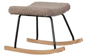 Světle hněd&aacute; čalouněn&aacute; podnožka Quax De Luxe 57 x 42 cm