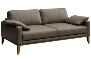 Světle hněd&aacute; dvoum&iacute;stn&aacute; kožen&aacute; pohovka MESONICA Musso 173 cm