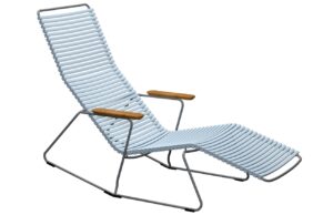 Světle modr&eacute; plastov&eacute; zahradn&iacute; leh&aacute;tko HOUE Click