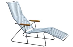 Světle modr&eacute; plastov&eacute; zahradn&iacute; leh&aacute;tko HOUE Click II.