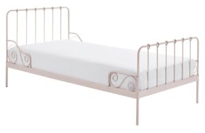 Světle růžov&aacute; kovov&aacute; postel Vipack Alice 90 x 200 cm