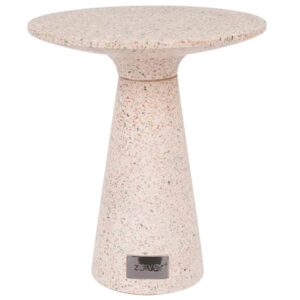 Světle růžov&yacute; terrazzo odkl&aacute;dac&iacute; stolek ZUIVER VICTORIA 41 cm