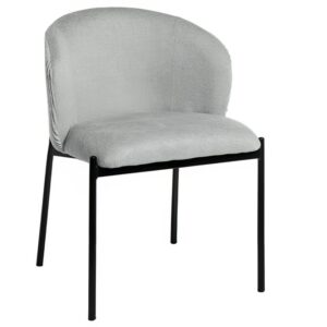 Světle &scaron;ed&aacute; čalouněn&aacute; j&iacute;deln&iacute; židle Somcasa Faina