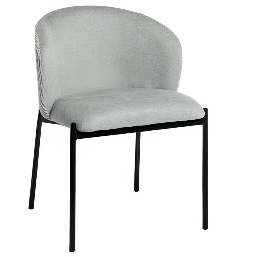 Světle šedá čalouněná jídelní židle Somcasa Faina