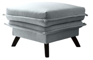 Světle &scaron;ed&aacute; čalouněn&aacute; podnožka Miuform Charming Charlie 60 x 60 cm