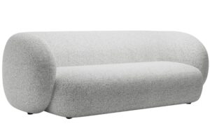 Světle &scaron;ed&aacute; čalouněn&aacute; trojm&iacute;stn&aacute; pohovka MICADONI Kate 213 cm