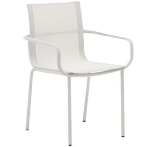 Světle &scaron;ed&aacute; hlin&iacute;kov&aacute; zahradn&iacute; židle Kave Home Galdana