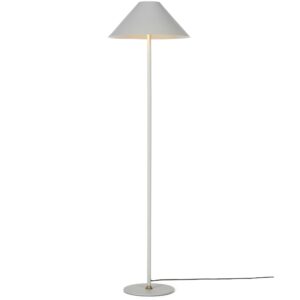 Světle &scaron;ed&aacute; kovov&aacute; stojac&iacute; lampa Halo Design Hygge 140 cm