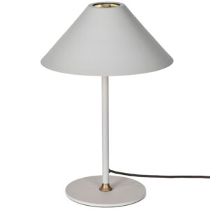 Světle &scaron;ed&aacute; kovov&aacute; stoln&iacute; lampa Halo Design Hygge 35 cm