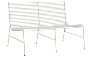 Světle &scaron;ed&aacute; kovov&aacute; zahradn&iacute; lavice H&uuml;bsch String 122 cm