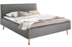 Světle &scaron;ed&aacute; l&aacute;tkov&aacute; dvoulůžkov&aacute; postel Meise M&ouml;bel Frieda 160 x 200 cm