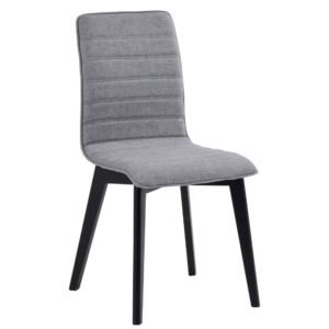 Světle &scaron;ed&aacute; l&aacute;tkov&aacute; j&iacute;deln&iacute; židle ROWICO GRACY s černou podnož&iacute;