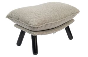 Světle &scaron;ed&aacute; l&aacute;tkov&aacute; podnožka ZUIVER LAZY SACK