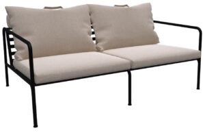 Světle &scaron;ed&aacute; l&aacute;tkov&aacute; zahradn&iacute; pohovka HOUE Avon 159 cm