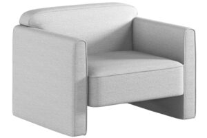 Světle &scaron;ed&eacute; čalouněn&eacute; křeslo MICADONI Abby