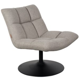 Světle &scaron;ed&eacute; l&aacute;tkov&eacute; otočn&eacute; křeslo DUTCHBONE Bar