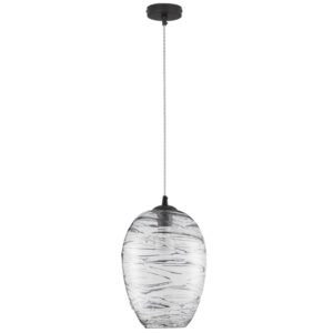 Světle &scaron;ed&eacute; skleněn&eacute; z&aacute;věsn&eacute; světlo Nova Luce Evleen 23 cm