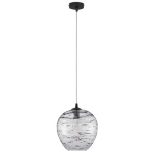 Světle &scaron;ed&eacute; skleněn&eacute; z&aacute;věsn&eacute; světlo Nova Luce Evleen 25 cm