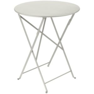 Světle &scaron;ed&yacute; kovov&yacute; skl&aacute;dac&iacute; stůl Fermob Bistro &Oslash; 60 cm