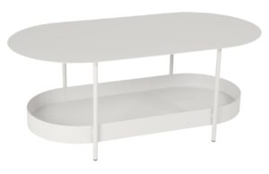 Světle &scaron;ed&yacute; kovov&yacute; zahradn&iacute; konferenčn&iacute; stolek Fermob Salsa 113 x 58 cm