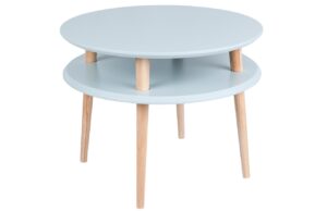 Světle &scaron;ed&yacute; lakovan&yacute; konferenčn&iacute; stolek RAGABA UFO 57 cm