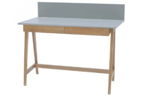 Světle &scaron;ed&yacute; lakovan&yacute; pracovn&iacute; stůl RAGABA LUKA 110 x 50 cm